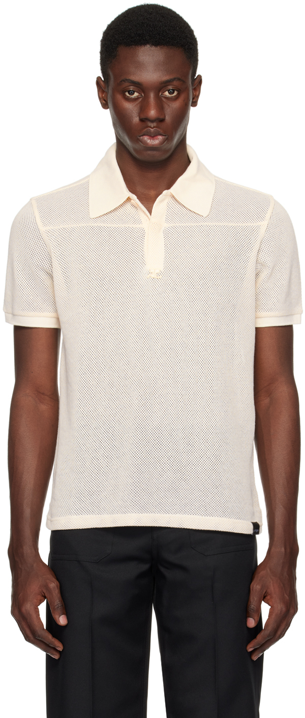Shop Courrèges Off-white Ac Polo In Natural