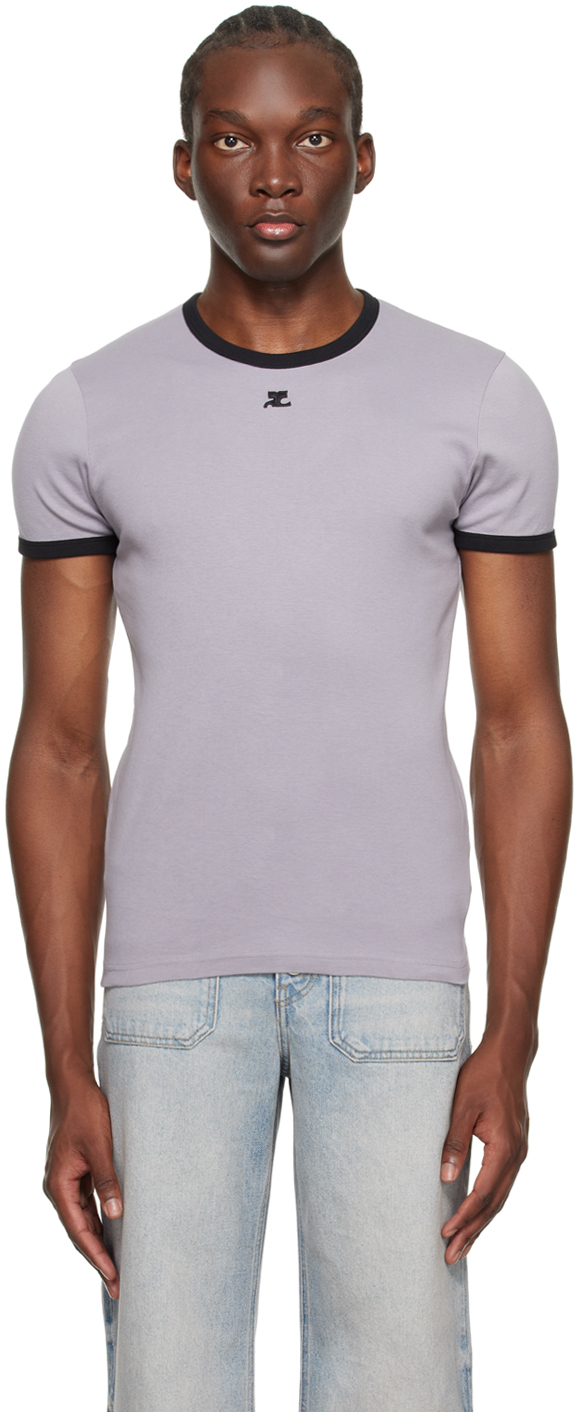 Courrèges Gray Contrast T-Shirt
