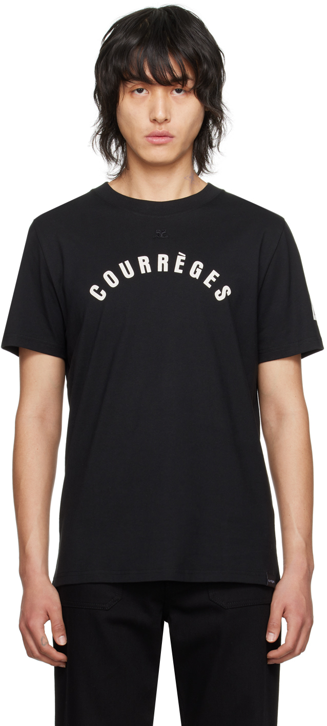 Shop Courrèges Black Ac Straight T-shirt