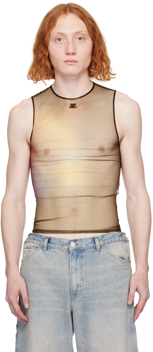 Courrèges Brown Aura Tank Top