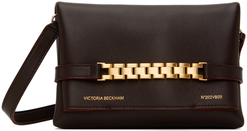 Shop Victoria Beckham Brown Mini Pouch In Cocoa