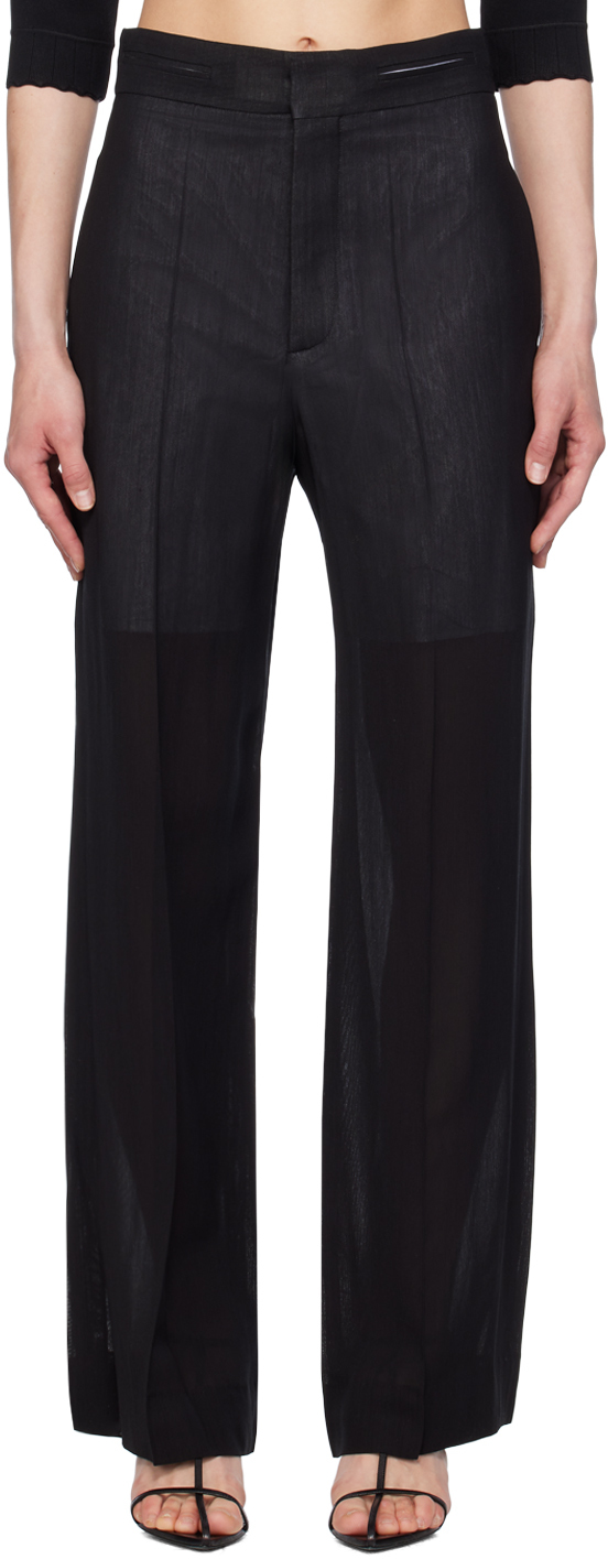 Black Straight-Leg Trousers by Victoria Beckham on Sale