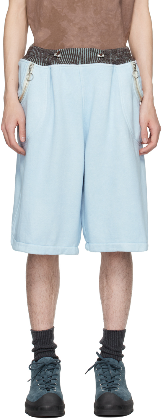 Blue Wide Cut Shorts