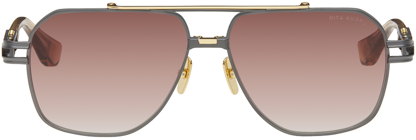 Gray & Gold Kudra Sunglasses