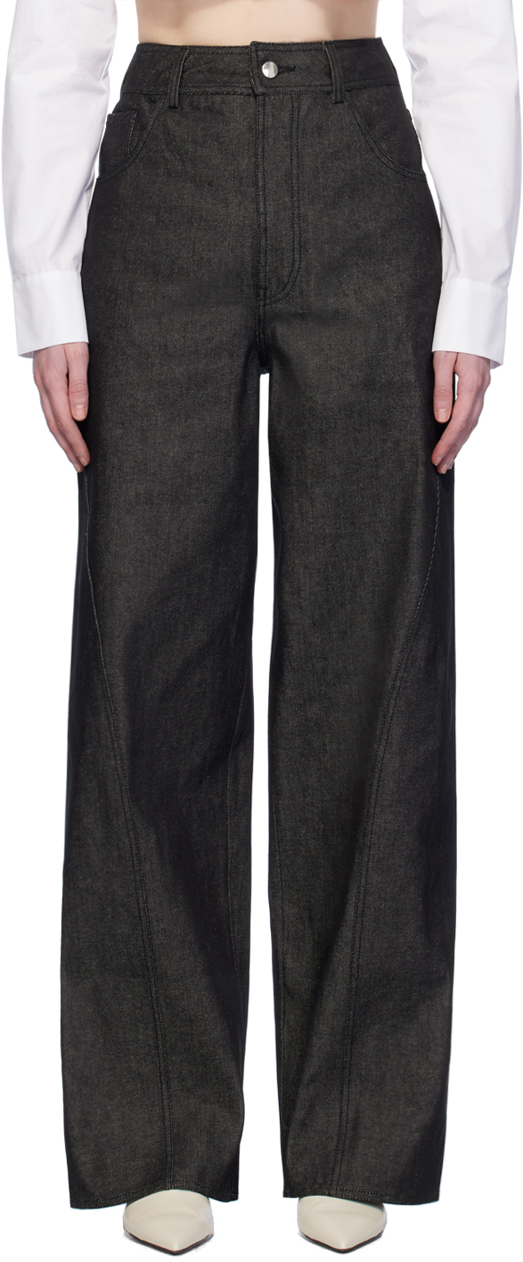 【関税込み】Elleme ブラック Plain Reverse バギージーンズ Elleme Baggy Black Denim Jeans | elleme | REVERSIBLE
