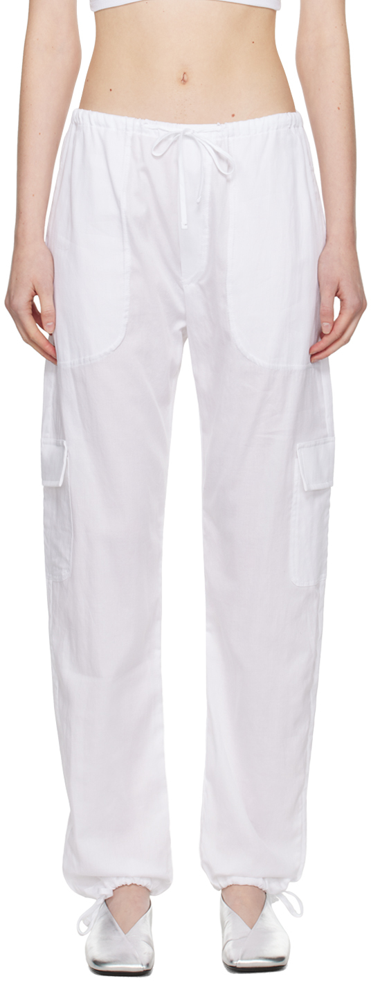 Shop Leset White Yoko Cargo Pants