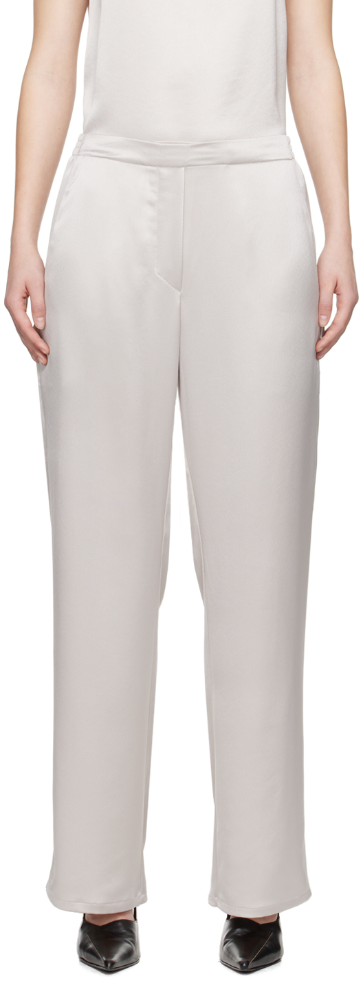 LESET: Gray Barb Painter Lounge Pants