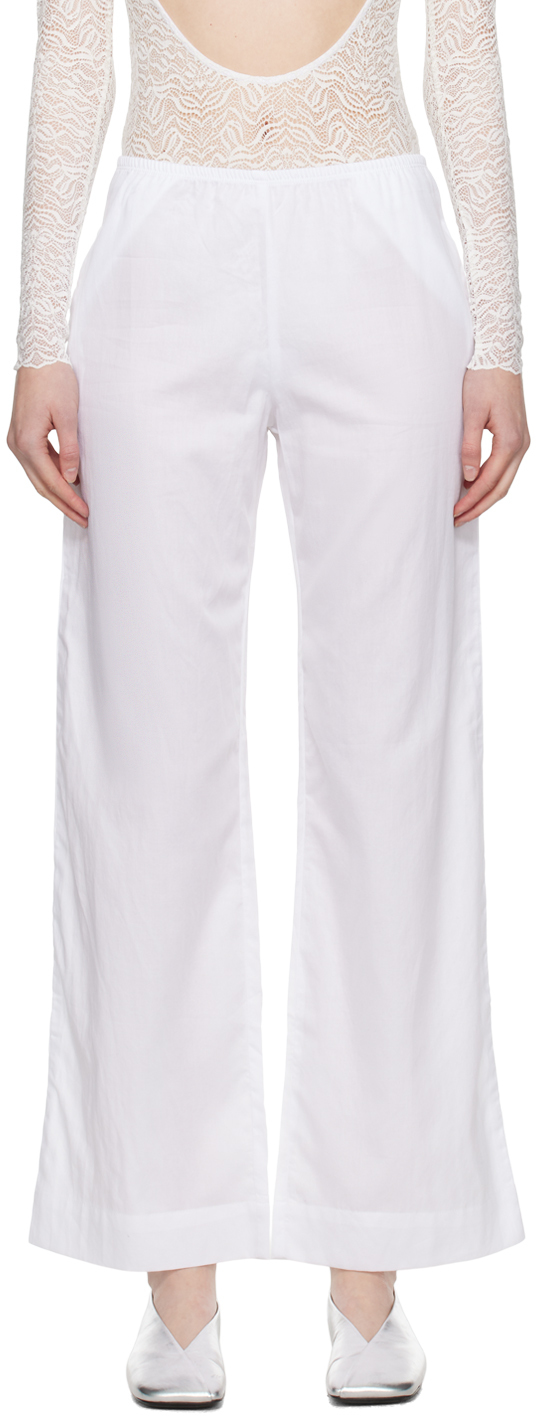 White Yoko Pocket Lounge Pants