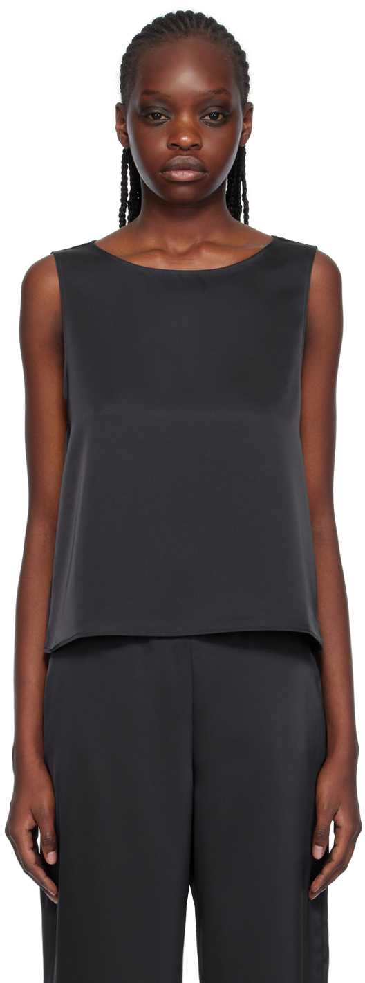 Leset Navy Barb Tank Top In Midnight