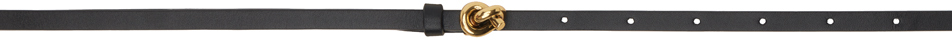 Bottega Veneta Black Knot Belt In 1019 Black M Brass