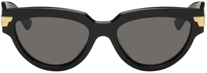 Bottega Veneta Black Cat-eye Sunglasses In 001 Black