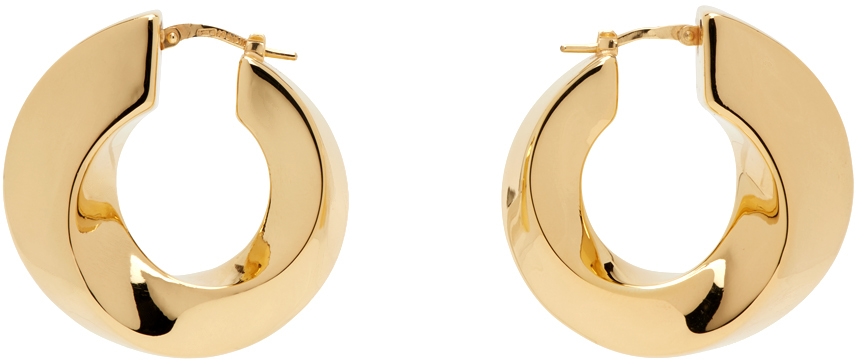 Gold Twist Hoop Earrings