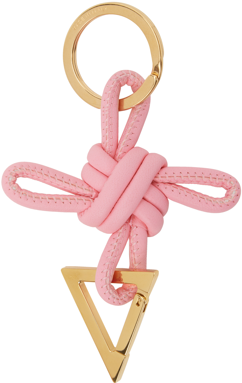 Bottega Veneta Circular Ring With Knot And Triangle In 5832 Ribbon Gold