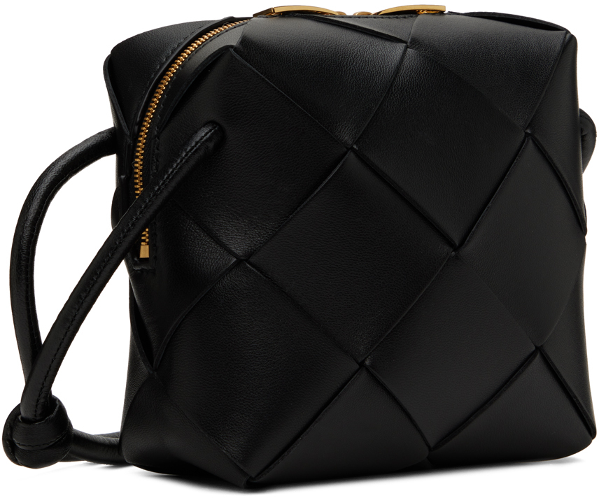 Bottega Veneta Women Mini Cassette Camera Bag In 8425 Black Gold