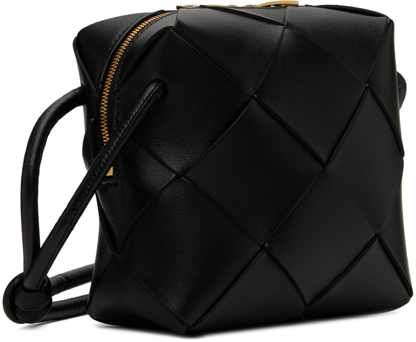 Bottega Veneta Women Mini Cassette Camera Bag In 8425 Black Gold