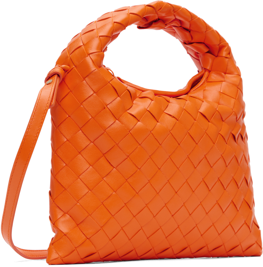 Bottega Veneta Orange Mini Hop Bag In 7524 Papaya N M Br