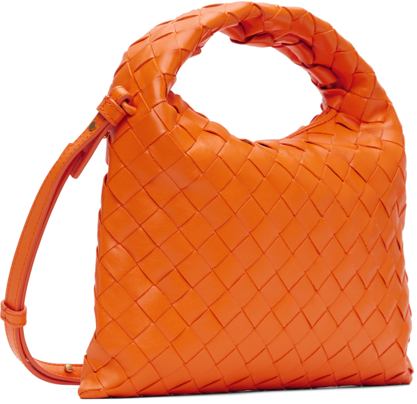 Bottega Veneta Orange Mini Hop Bag In 7524 Papaya N M Br