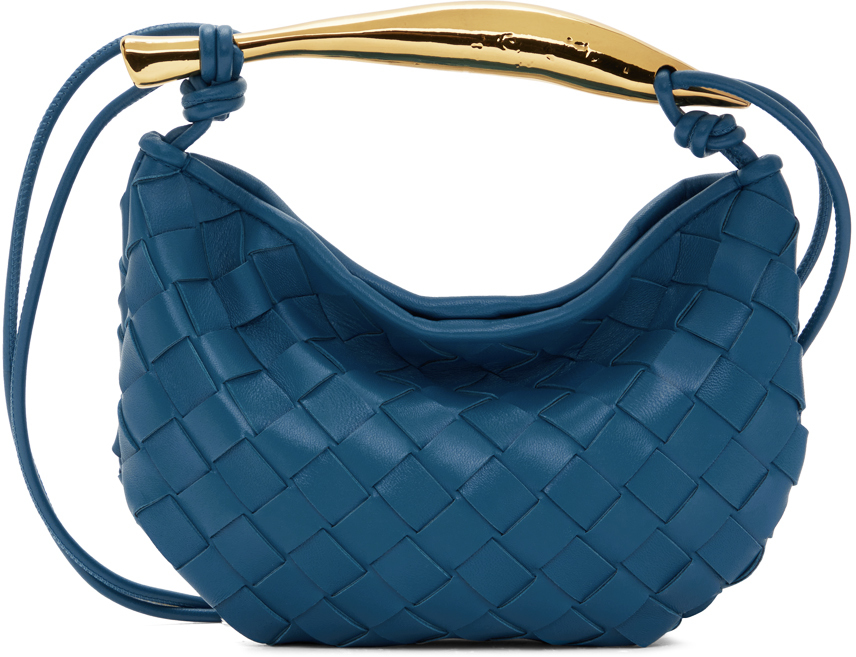 Bottega Veneta Blue Mini Sardine Bag In 4425 Deep Pacific