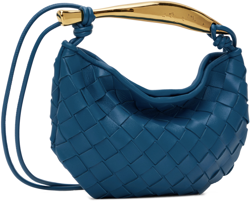 Bottega Veneta Blue Mini Sardine Bag In 4425 Deep Pacific