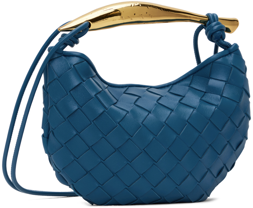 Bottega Veneta Blue Mini Sardine Bag In 4425 Deep Pacific