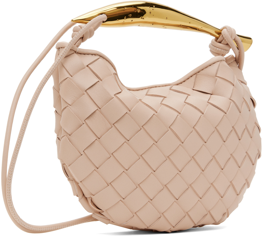 Bottega Veneta Sardine Mini Leather Crossbody Bag In 6915 Petale M Brass