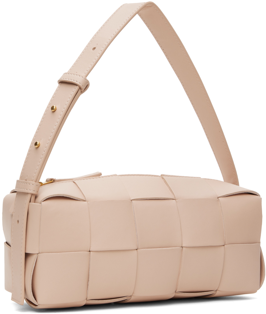 Bottega Veneta Pink Small Brick Cassette Bag In 6917 Lotus Gold