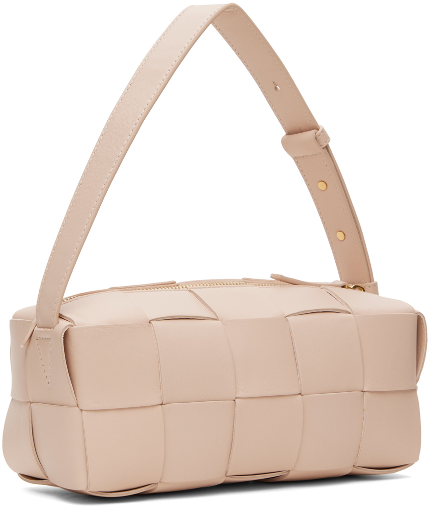 Bottega Veneta Pink Small Brick Cassette Bag In 6917 Lotus Gold