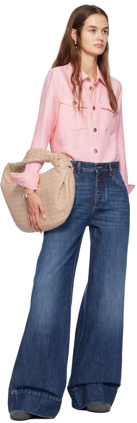 Bottega Veneta Pink Small Jodie Bag In 6917 Lotus Gold