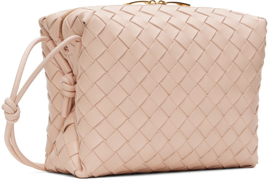 Bottega Veneta Pink Small Loop Camera Bag In 6917 Lotus Gold