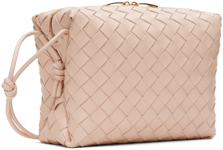 Bottega Veneta Pink Small Loop Camera Bag In 6917 Lotus Gold