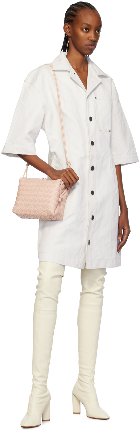 Bottega Veneta Pink Small Loop Camera Bag In 6917 Lotus Gold