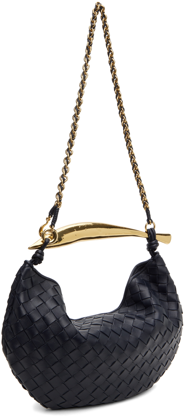 Bottega Veneta Sardine Mini Leather Crossbody Bag In 8847 Space M Brass