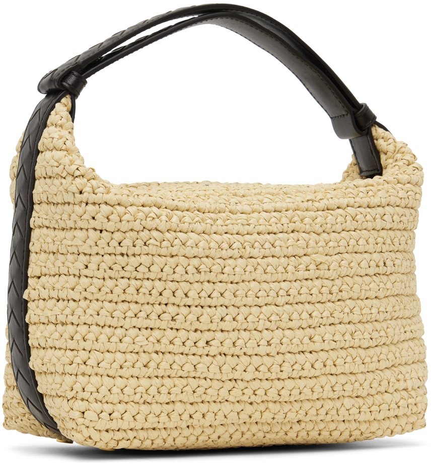 Bottega Veneta Beige Mini Wallace Raffia Bag In 9820 Natural/fondant