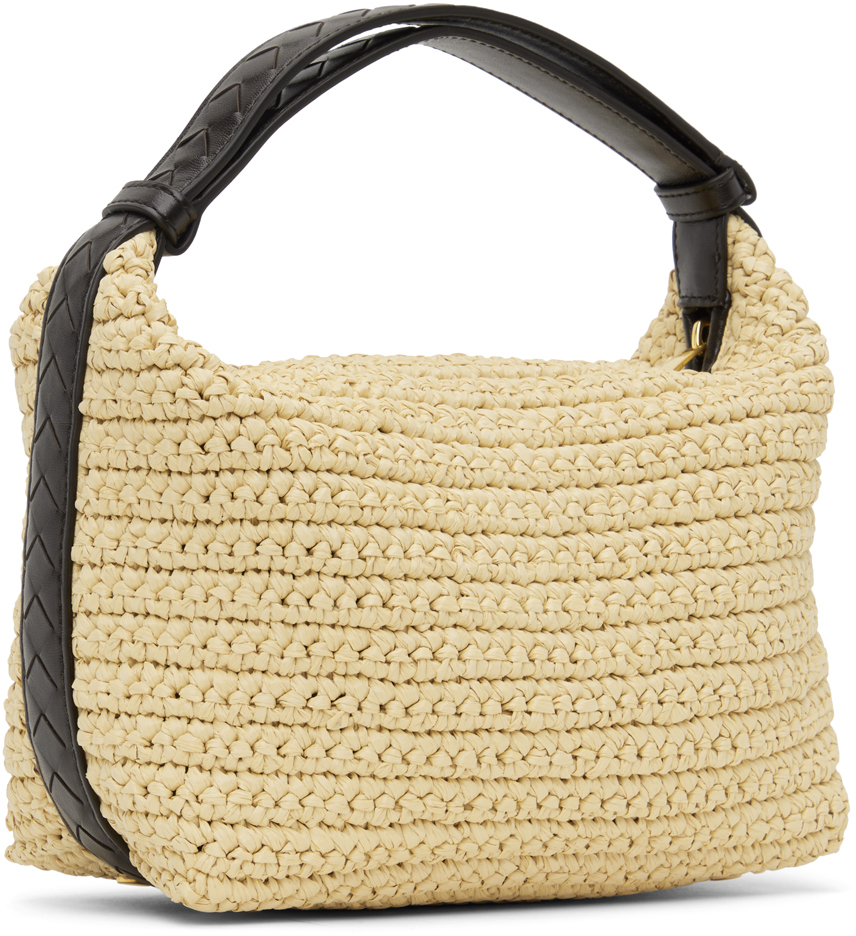 Bottega Veneta Beige Mini Wallace Raffia Bag In 9820 Natural/fondant