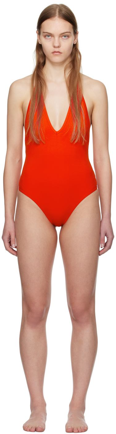 Red Halter Neck Swimsuit
