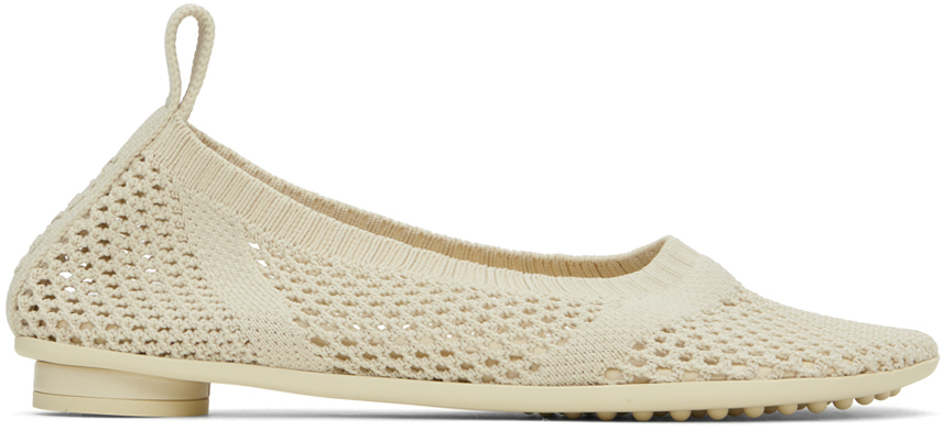 Bottega Veneta: Off-White Atomic Ballerina Flats | SSENSE