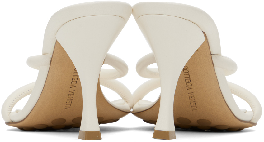 Bottega Veneta Blink Leather Knot Slide Sandals In 9013-white