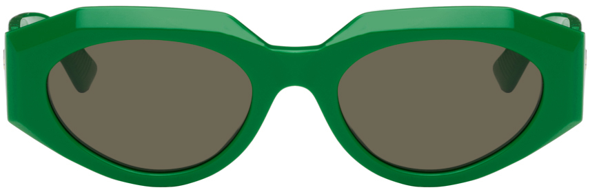 Green Oval Sunglasses