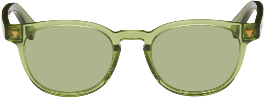 Bottega Veneta Green Panthos Sunglasses In Green-green-green