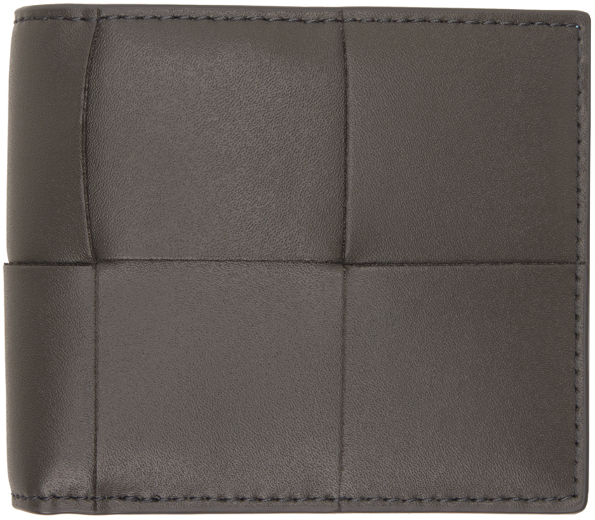Bottega Veneta Gray Cassette Bi-fold Wallet In Brown
