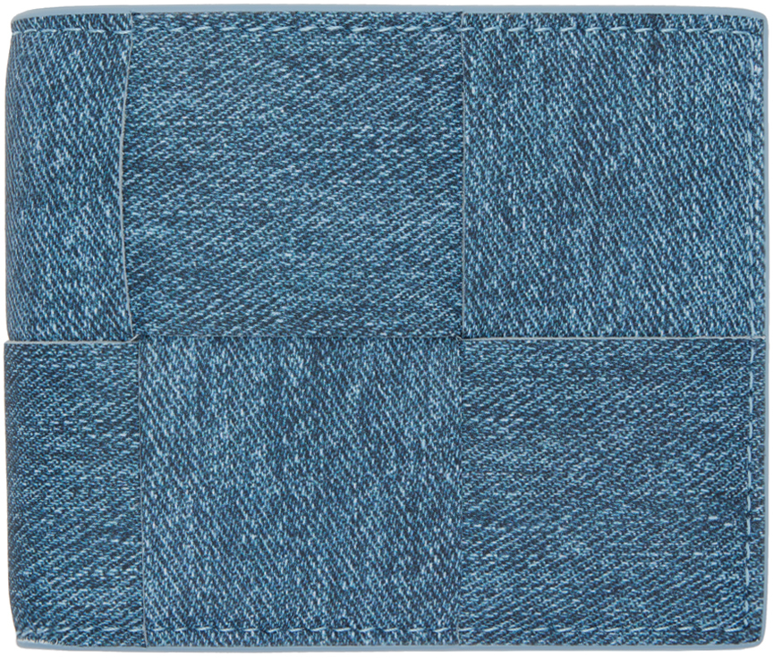 Bottega Veneta Blue Cassette Bi-fold Wallet
