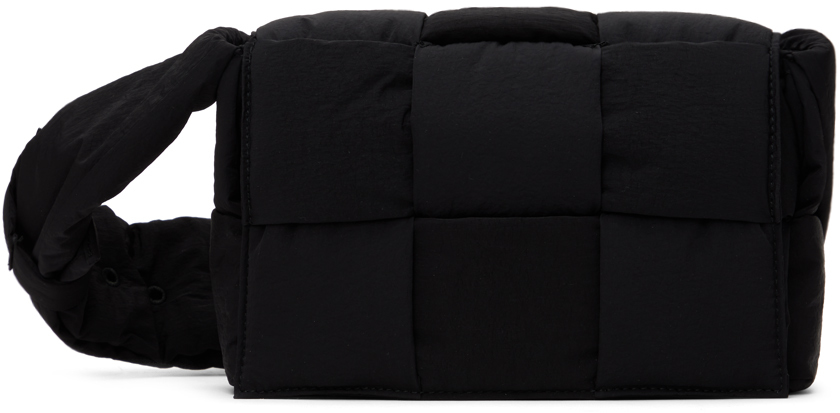 Bottega Veneta: Black Small Padded Tech Cassette Bag
