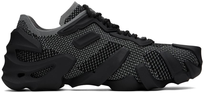 Shop Bottega Veneta Black Flex Sneakers In 1463 Lgraphite