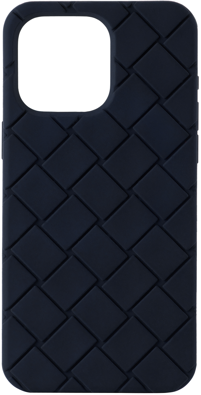 Navy Intreccio iPhone 15 Pro Max Case by Bottega Veneta | SSENSE