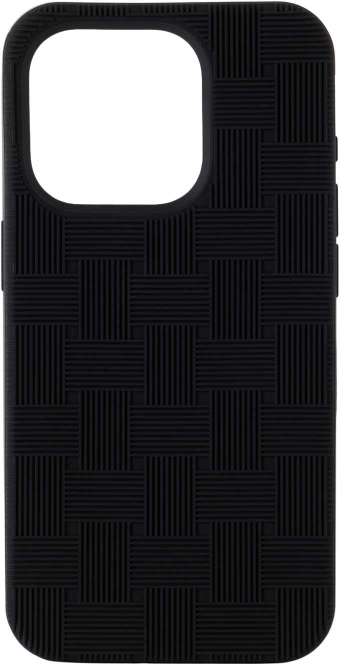 Black Intreccio iPhone 15 Pro Case by Bottega Veneta | SSENSE