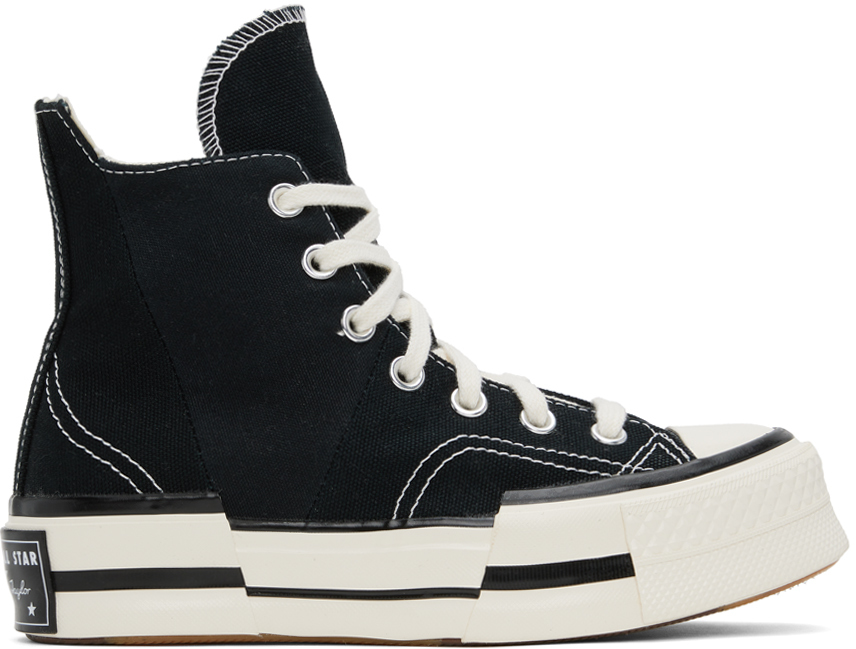 Converse Black Chuck 70 Plus Sneakers In Black/egret/black