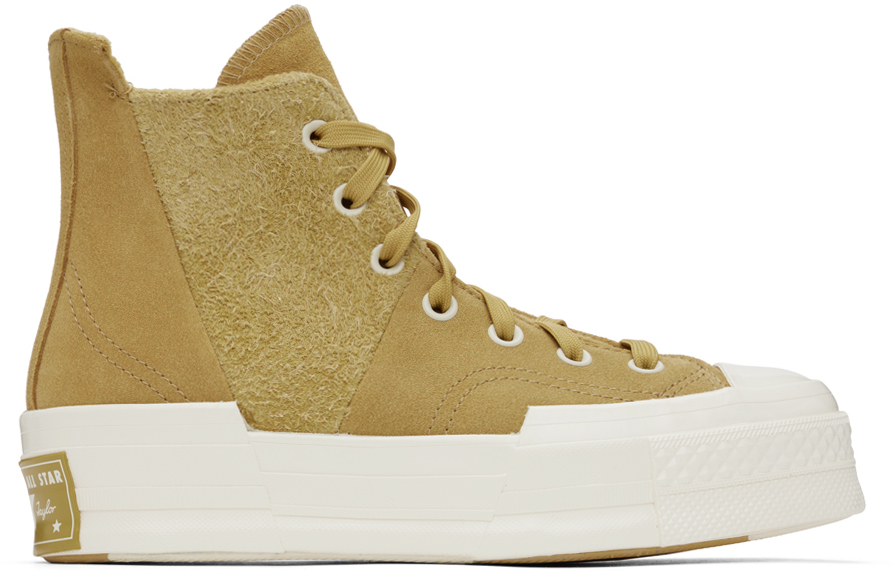 Beige Chuck 70 Plus Suede Sneakers