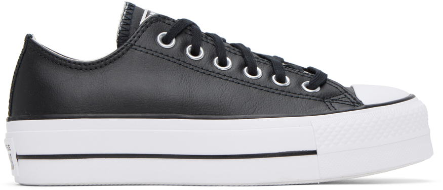 Converse Black Chuck Taylor All Star Platform Trainers In Black/white