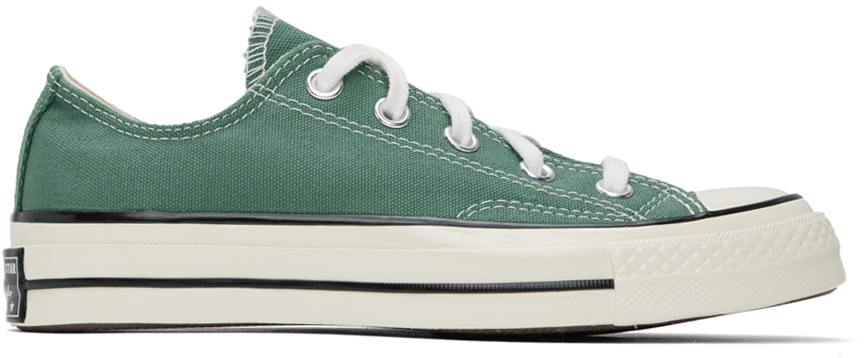 Converse green canvas clearance shoes