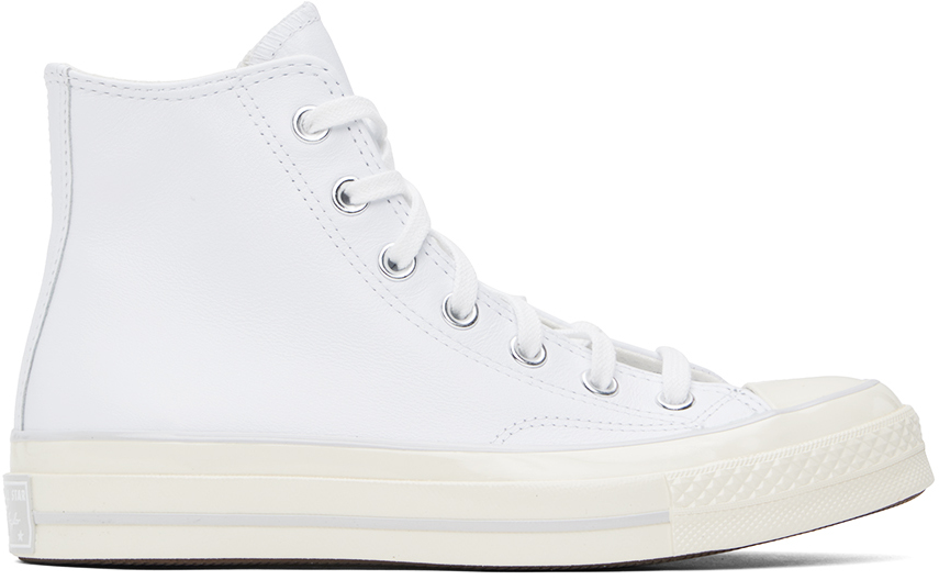 Converse: White Chuck 70 Leather High Top Sneakers | SSENSE Canada
